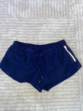 lululemon athletica Navy Running Shorts with Reflective Zip
